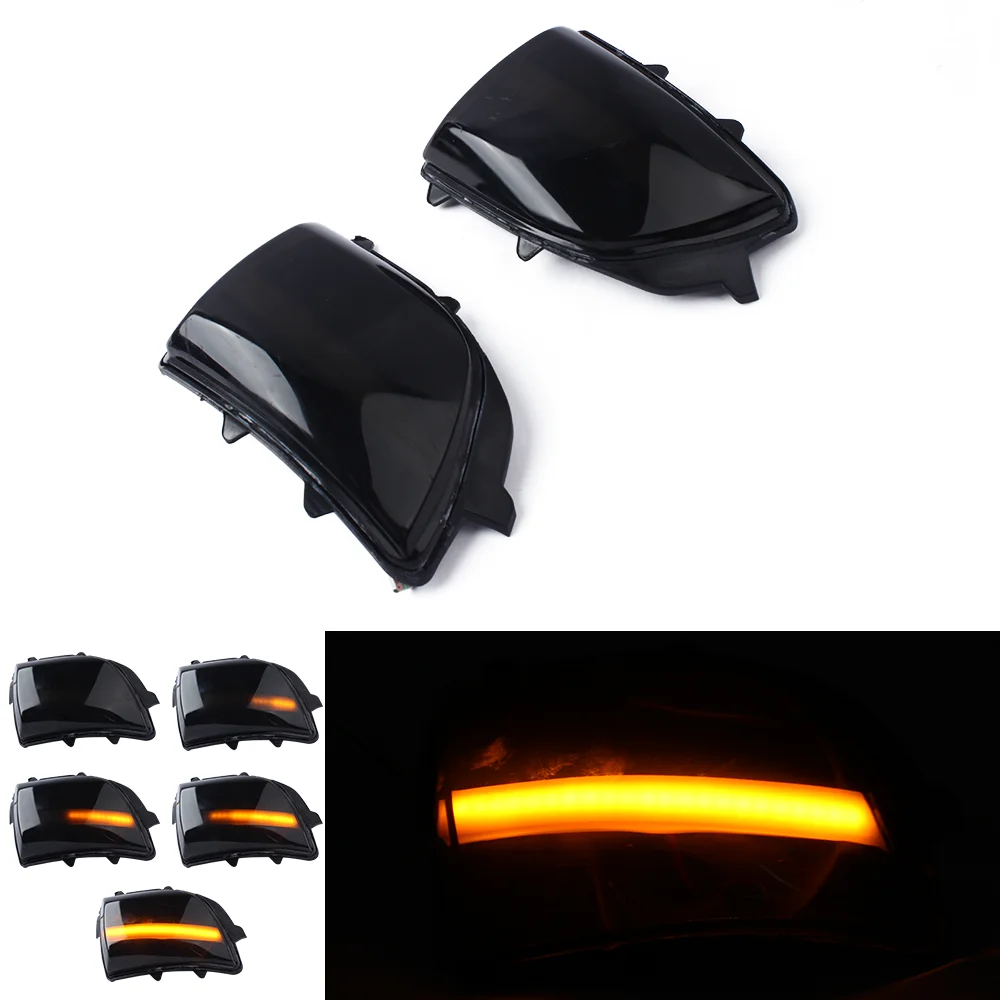 

2Pcs LED Dynamic Rearview Mirror Turn Signal Indicator Light For Volvo XC70 2008-2012 XC90 2007-2014