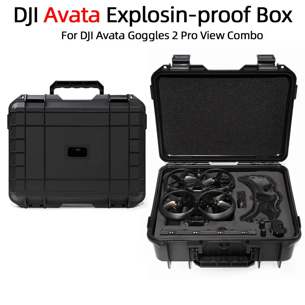

Avata взрывозащищенный чехол Портативный чехол для костюма Жесткий Корпус большой емкости чехол для DJI Avata Goggles 2 Аксессуары для дрона коробка ...