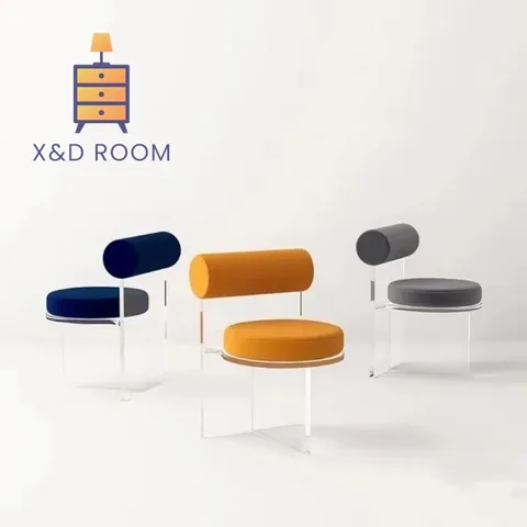 X & D Light Кристалл Акрил Прозрачный Макияж Домашний Обеденный Стул Повседневный Простой Стул Туалетная Сеть Красный Стул Для Макияжа Новый