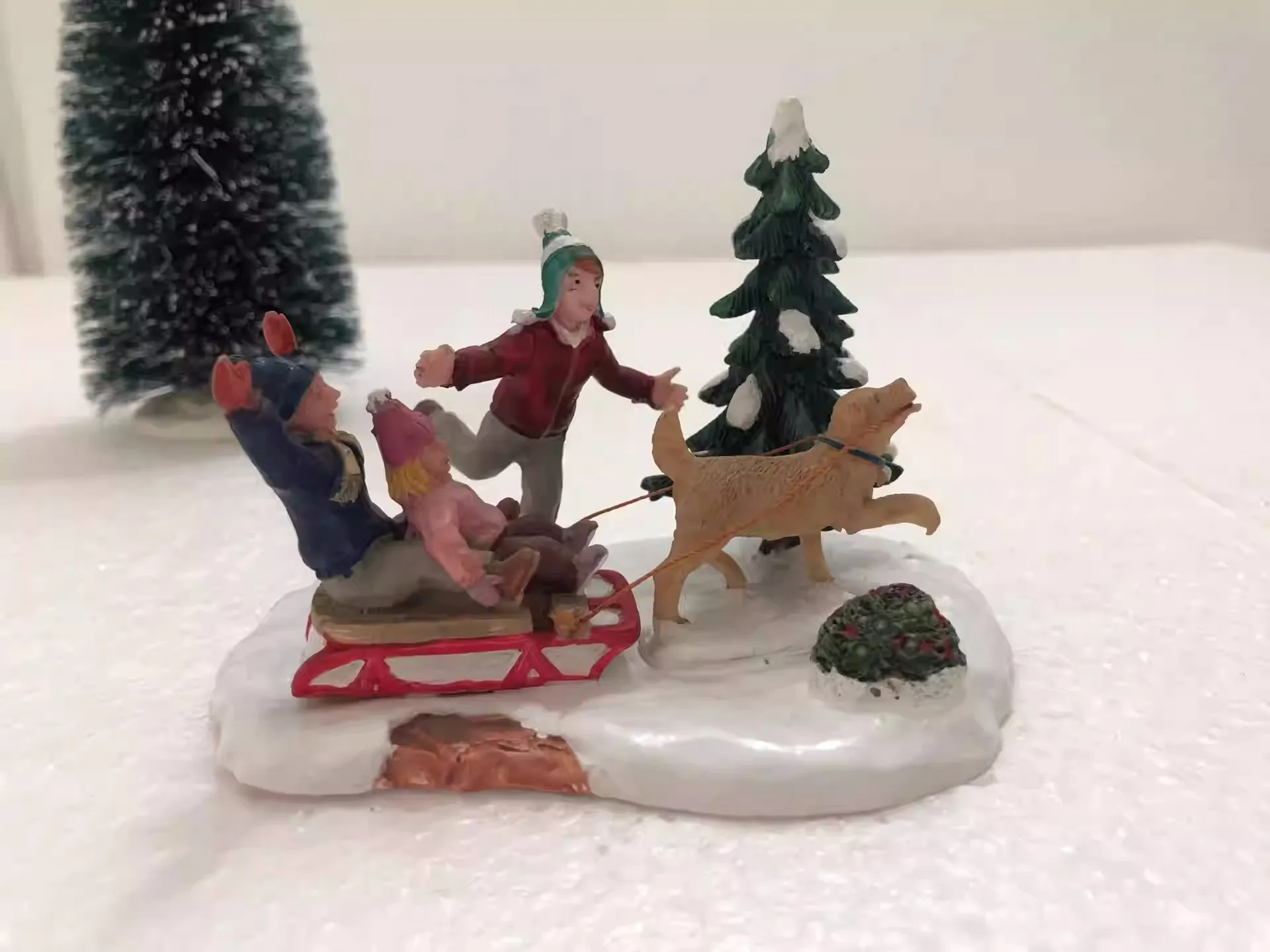 

Полимерные настольные украшения ручной работы для дома «собачьи сани», настольные статуэтки с песком, настольное украшение, украшение для дома и комнаты, детские подарки