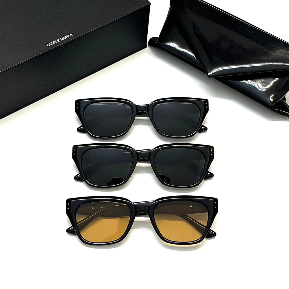 

2023 Korean Fashion Luxury Brand GENTLE NADA Sunglasses For women men Acetate Square monster Sunglasses UV400 with Original Case