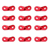 12 pcs aluminum alloy rope adjuster tent tensioner 2 hole rope adjuster for tent hiking and camping