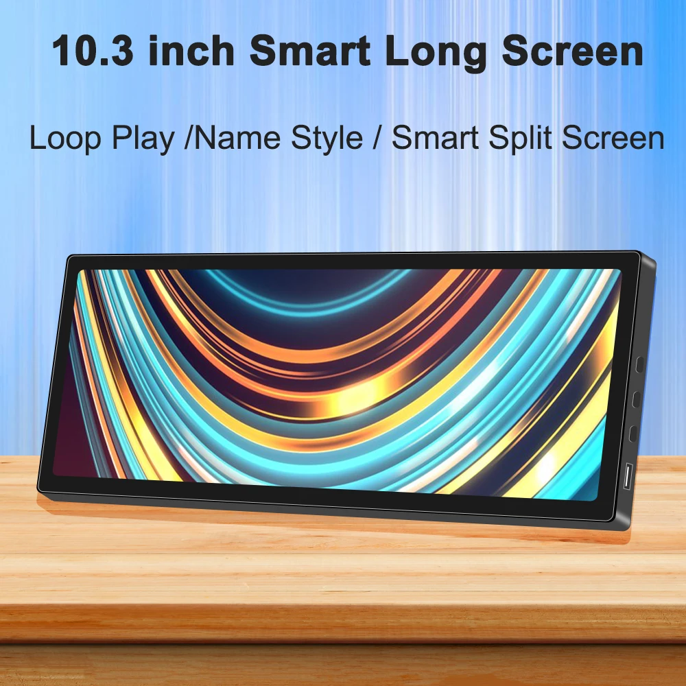10 3-дюймовый сенсорный монитор с длинным экраном 1920x720 IPS Портативный экран для