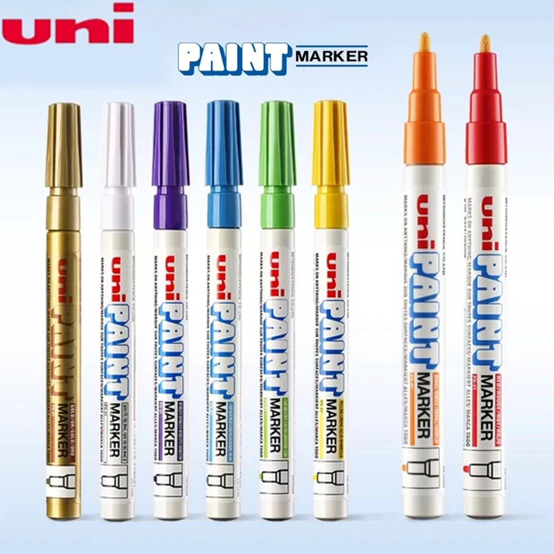 

12pcs set UNI Px-20 Paint Pen Touch-up Pen 15-color Waterproof Industrial Non-fading Tire Marker Permanent Paint Pen