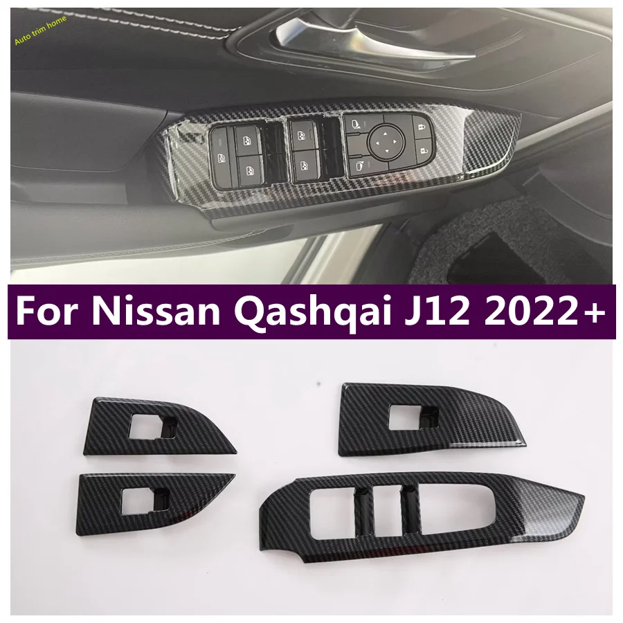 

Inner Door Handle Holder Window Lift Button Switch Open Close Cover Trim Fit For Nissan Qashqai J12 2022 2023 Accessories
