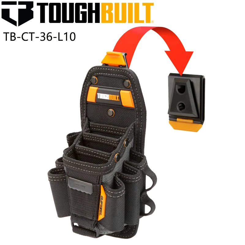 Фото TOUGHBUILT TB-CT-36-L10 Сумка-органайзер для инструментов с 10 карманами, специальная многофункциональная сумка для механика, прочная подвесная сумка для инструментов №2