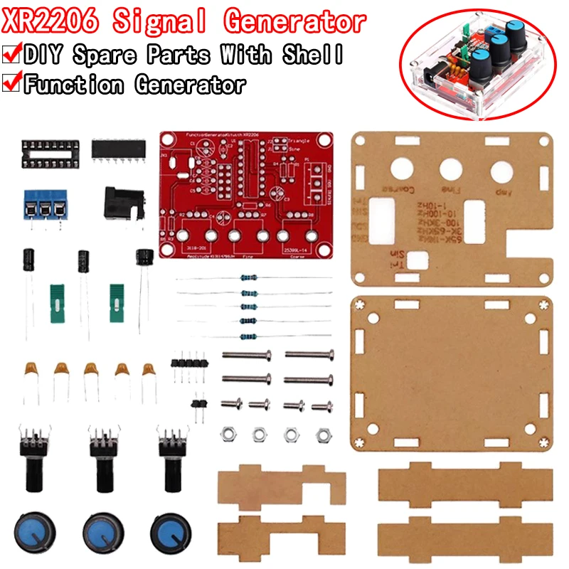 XR2206 Высокоточный генератор сигналов DIY Kit Синусоидальный треугольник Квадратные