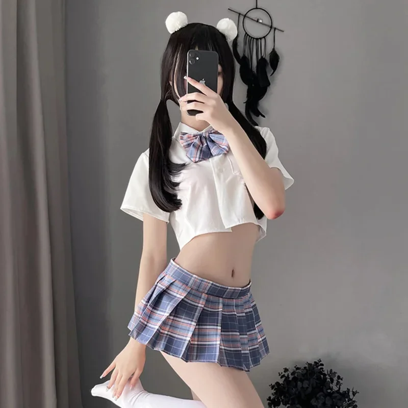 Сексуальное женское белье милое плиссированное мини-платье JK униформа искушение