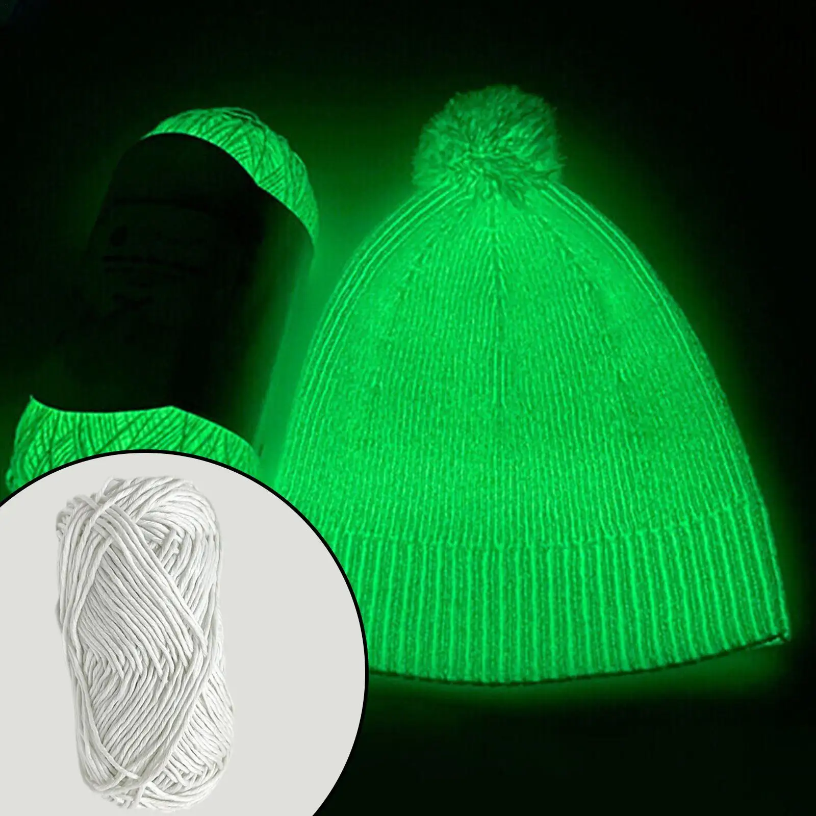 2022 Novel Functional Yarn Glow In The Dark Polyester Luminous Chunky Yarn 50M Luminous Yarn Glowing Polyester Yarn For Sewing