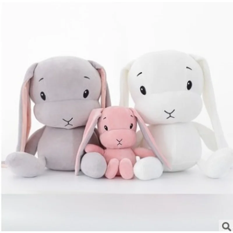Милый счастливый кролик 30 см, 50 см, 70 см, плюшевые игрушки, кролик, мягкое плюшевое животное, Детская кукла, сопровождающая ребенка, игрушка для сна для детей