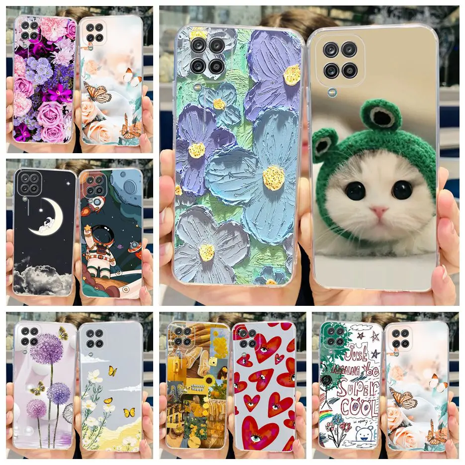 Чехол для Samsung Galaxy A12 M12 F12 M62 F62, мягкие тонкие Чехлы, стильная окрашенная задняя крышка для Samsung A12 M 12 62, чехол для телефона, оболочка