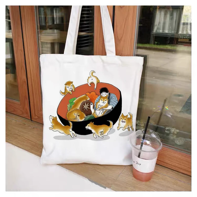 

Harajuku Summer Print Ladies Shoulder Bag Fashion Graphic T-shirt Oversized Ladies Beach Travel Shoulder Bag Shopping Bag