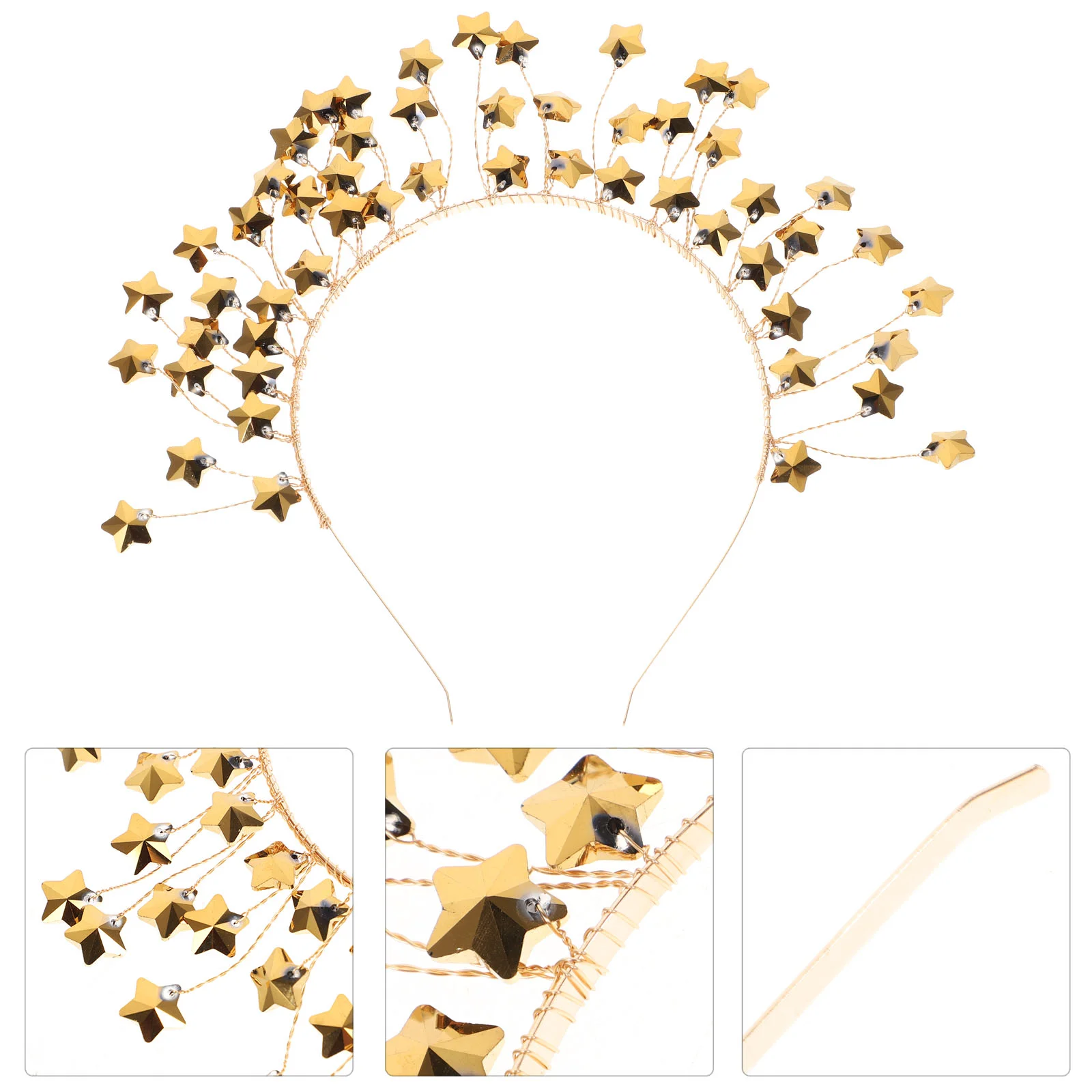 

Goddess Halloween Costume Star Headband Bride Headdress Crown Shape Women Hair Accessory Fashion