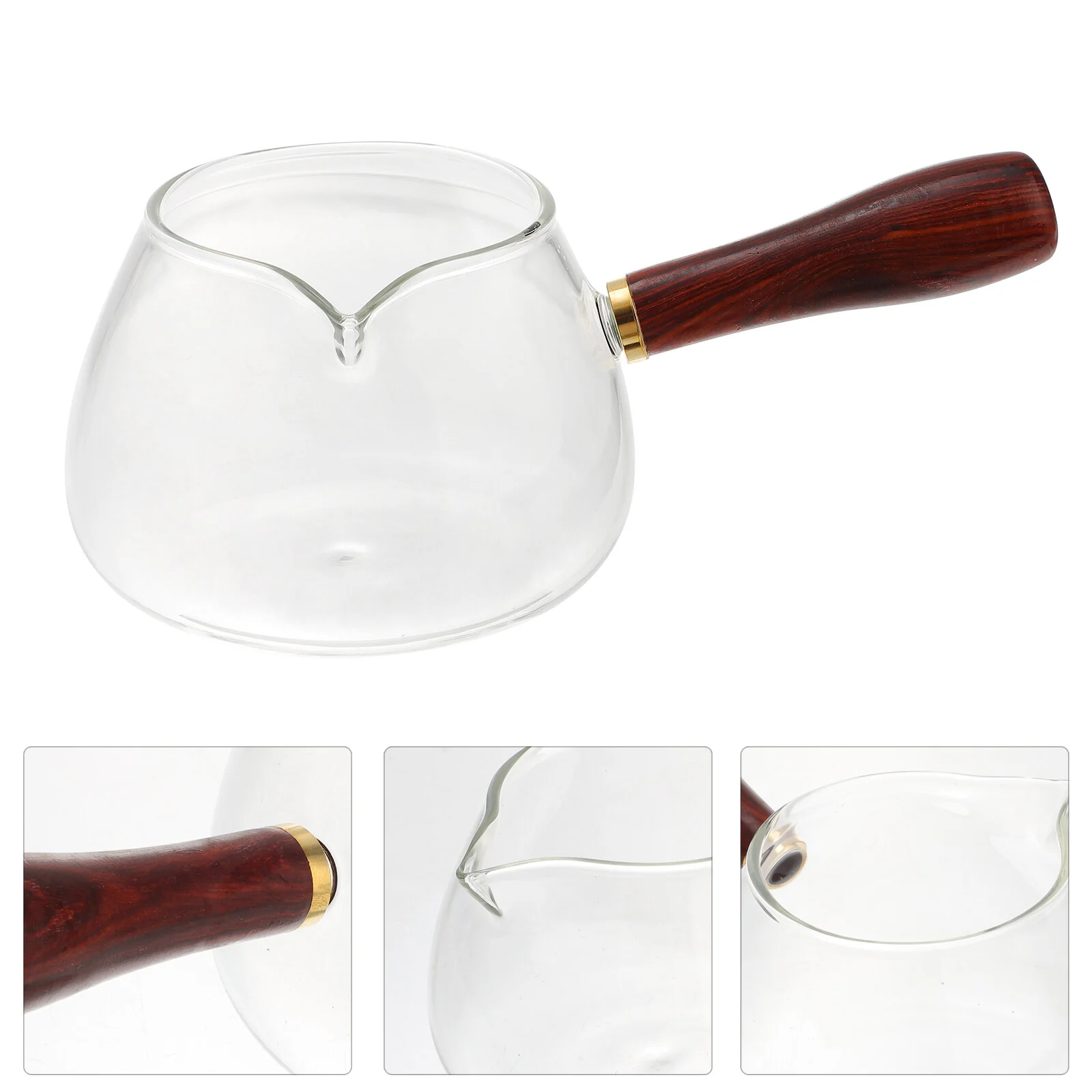 

Glass Teapot For Stovetop, Teapot Wooden Handle Blooming And Loose Leaf Tea Maker Professional Coffee Pot Espresso Pouring Cup