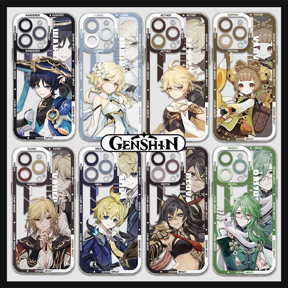 Чехол для телефона Genshin Impact Yae Miko Ganyu нового Samsung S24 S23 S22 S21 S20 S10 FE Note20 Note10 Plus Ultra Lite 5G