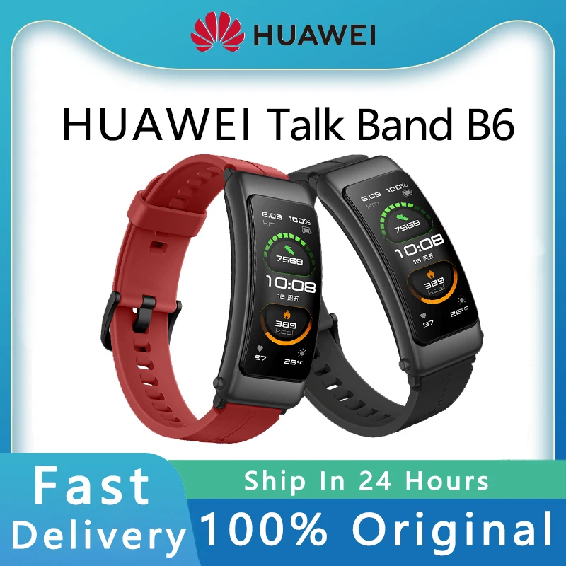 HUAWEI TalkBand B6 Bluetooth Headset Wristband 1.53 Inch Kirin A1 BT 5.2 Heart Rate Blood Oxygen Monitoring Sleep Analysis - купить по