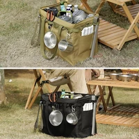 outdoor camping travel tools storage bag folding firewood picnic handbag barbecue cutlery tableware organizer package d1n3