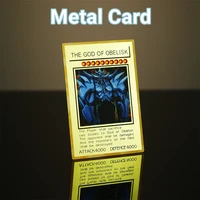yugioh cards golden metal yu gi oh letters blue eyes dark magician obelisk slifer ra golden hard card anime trading battle card
