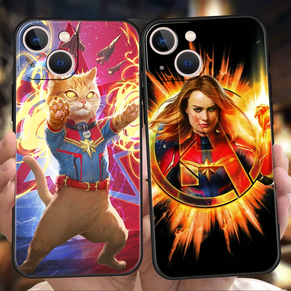 

Captain Marvel Phone Case Cover for iPhone 12 13 Pro Max XR XS X iPhone 11 7 8 Plus SE 2020 13 Mini Silicone Soft Shell Fundas