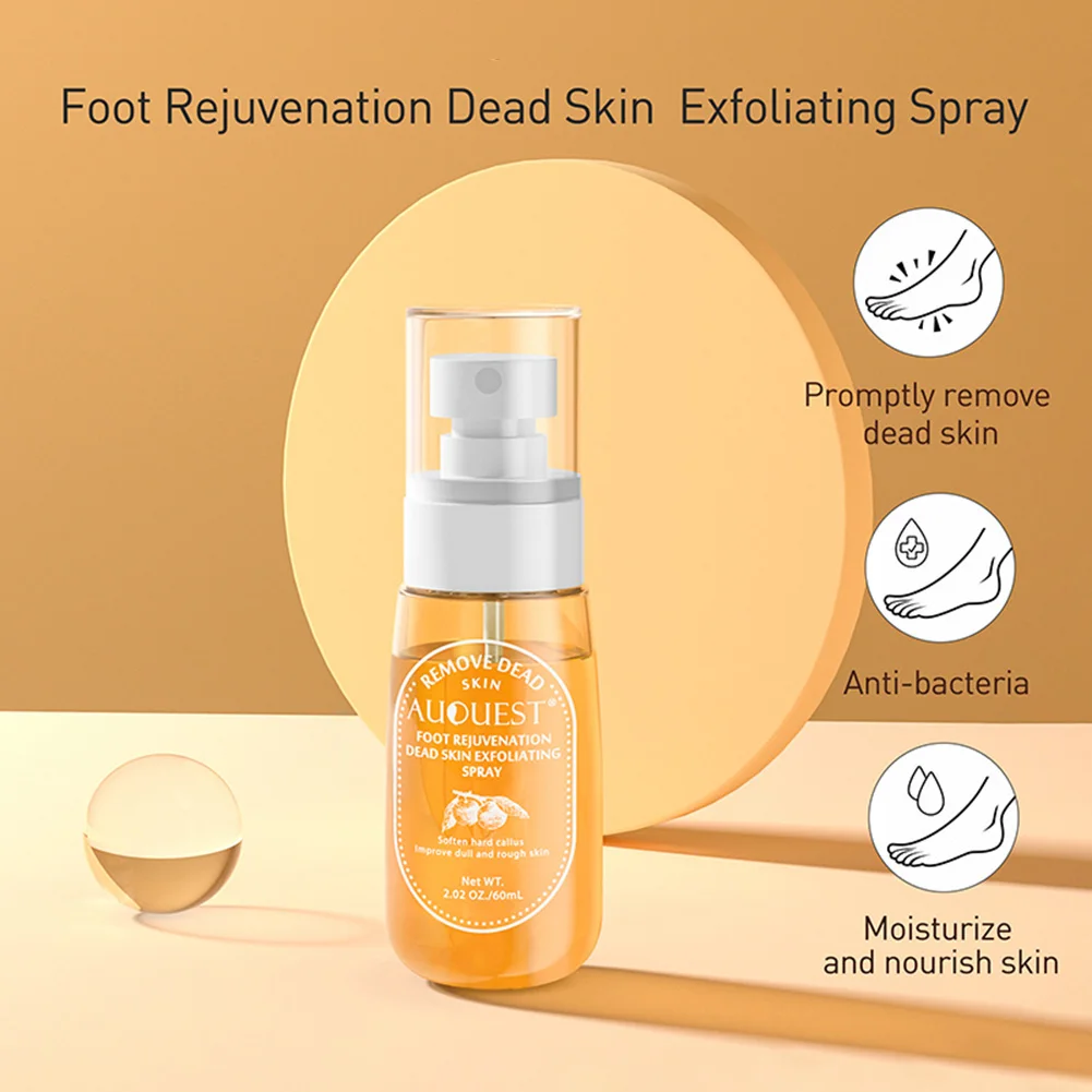 60ml Foot Callus Dead Skin Removal Spray Cracked Heel Repair Dry Hands Foot Moisturizing Foot Exfoliating Spray