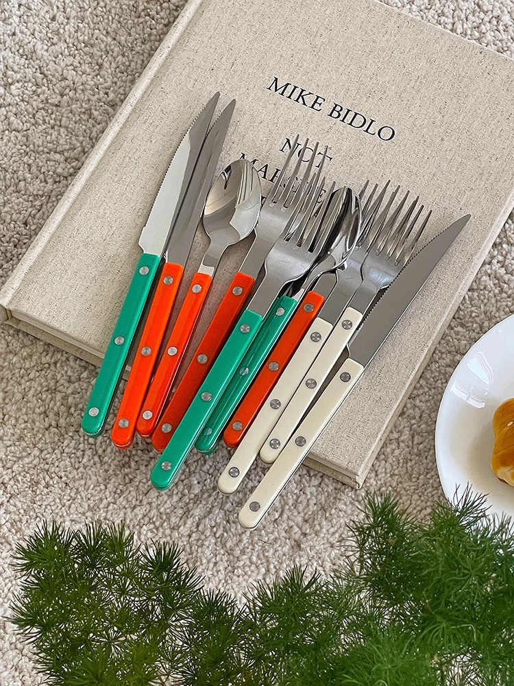 Stainless Steel Knife, Fork, Spoon Western Tableware Set Sim