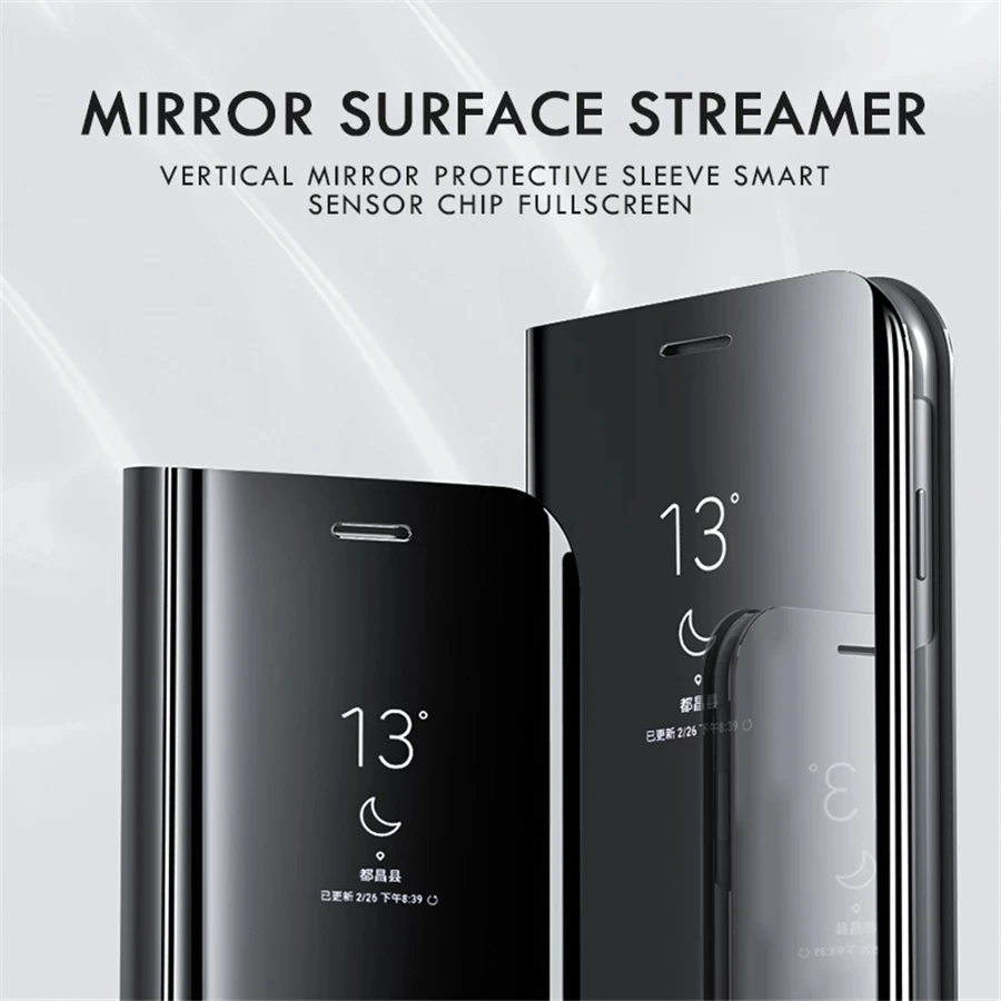 Luxury Smart Mirror Flip Phone Case For Huawei P40 P30 Lite P20 Pro P10 Mate 20 30 10 Leather Protective Stand Cover |