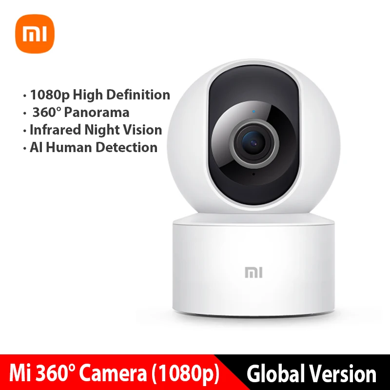 

Умная IP-камера Xiaomi Mijia, беспроводная вебкамера видеонаблюдения с углом обзора 2K, 1296P, 360 градусов, Wi-Fi, ночным видением, камера безопасности Mi ...
