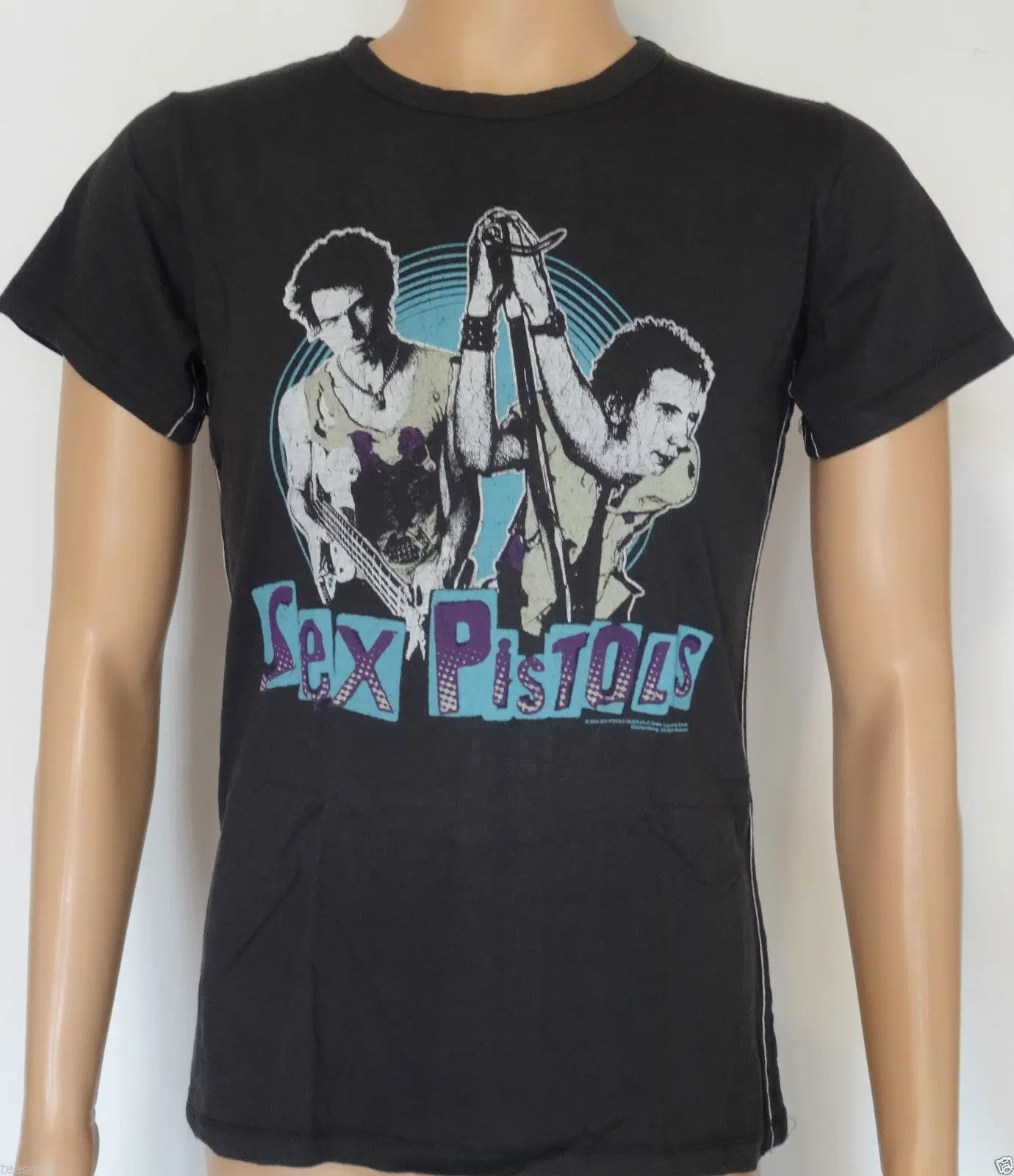 Панк Рокер ретро унисекс секс пистолеты СИД рок Винтажная Футболка маленькая