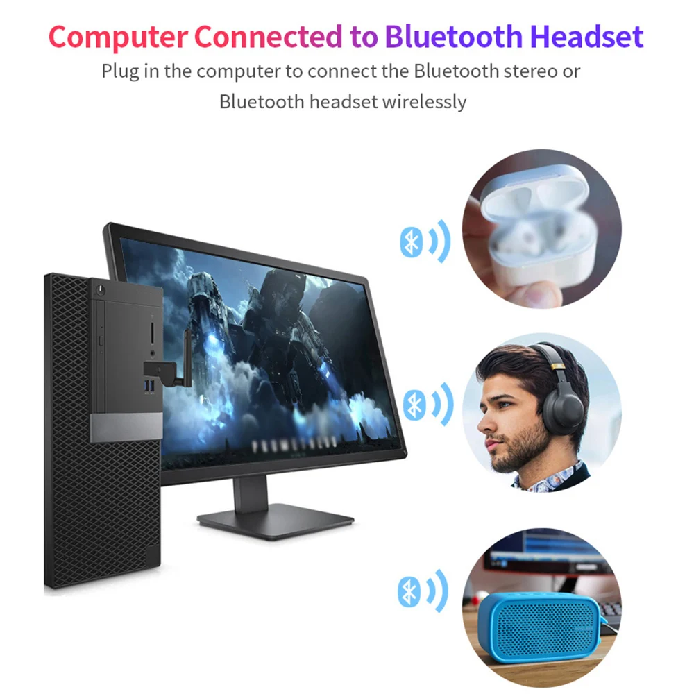 TX19 USB Bluetooth-совместимый аудиопередатчик 5.2 для компьютерного ТВ-передатчика
