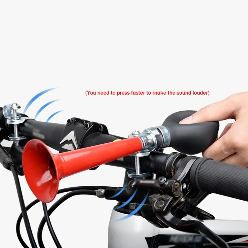 

Mountain Bicycle Air Horn Bicycle Bell Waterproof Rustproof Metal Air Horn Hooter Bell Bugle Trumpet Honking Bulb Multicolor