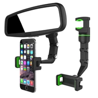 new adjustable phone holder universal stable clip for car rearview mirror multi function bracket easy to install car accessories