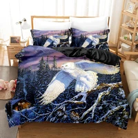 3d the owl sets duvet cover set with pillowcase twin full queen king bedclothes bed linen