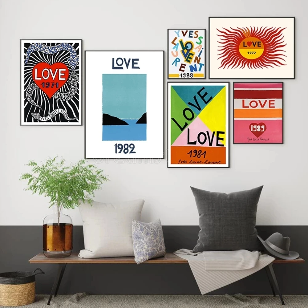 

Canvas Prints Fashion Poster Love Cartoon Cute Gift Paintings Wall Art Poster Modular Pictures For Living Room Modern Home Decor