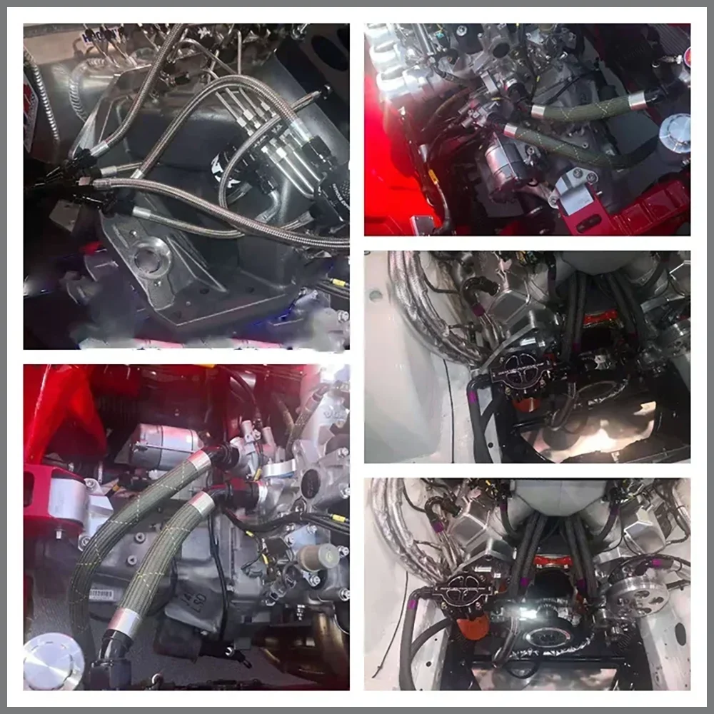 1-10 м AN4 AN6 AN8 AN10 AN12 CPE топливный шланг с нейлоновой оплеткой 0 + 45 градусов Поворотный