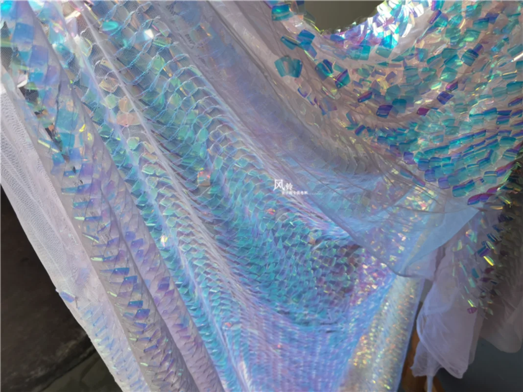 Вышитая марлевая ткань прямоугольные блестки мерцающий фон сделай сам