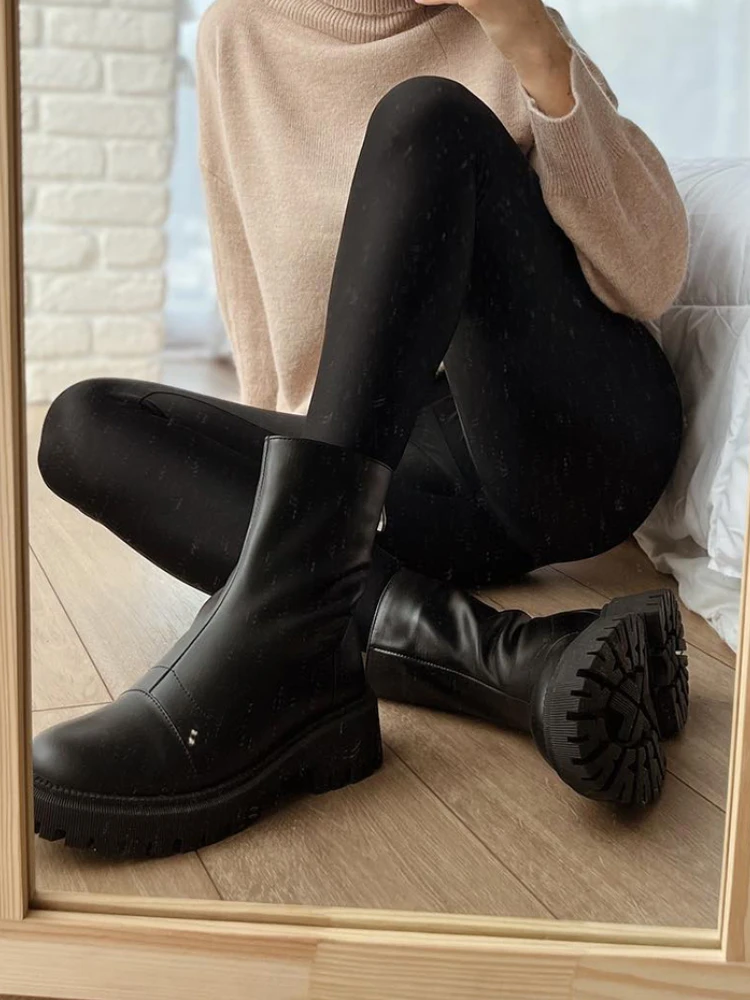 

Black Women's Winter Leggings Velvet Thermal Pants with Fleece Slimming Tight Leggings Skinny Thick Warm Leggings for Women