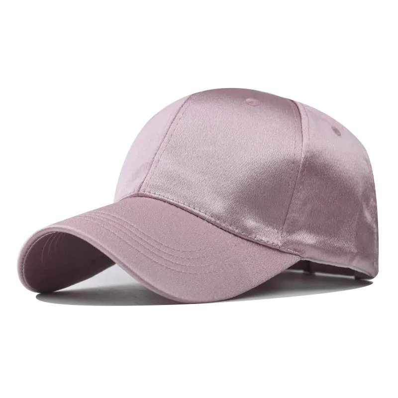 

Spring Summer Silk Satin Baseball Cap Sun Hat For Women Men Snapback Cap Hip Hop Gorras Casual Sport Fashion