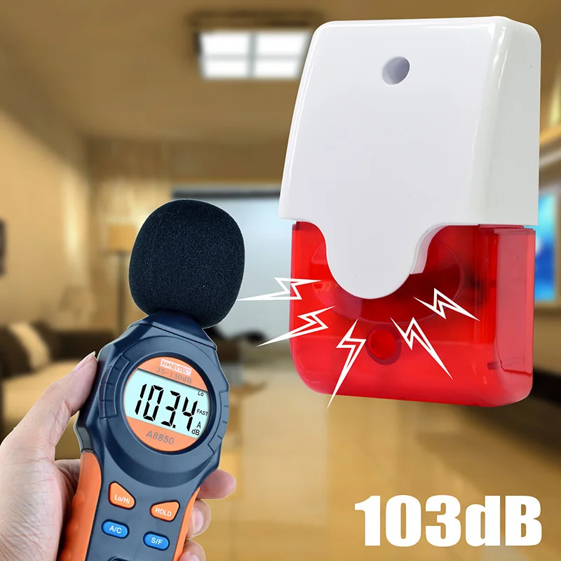 

Strobe Siren Alarm 103 Horn12V 24V Wiring Flashing Alarm Outdoor Alarm Lights Police Strobe Light Siren Alarm for Home Security