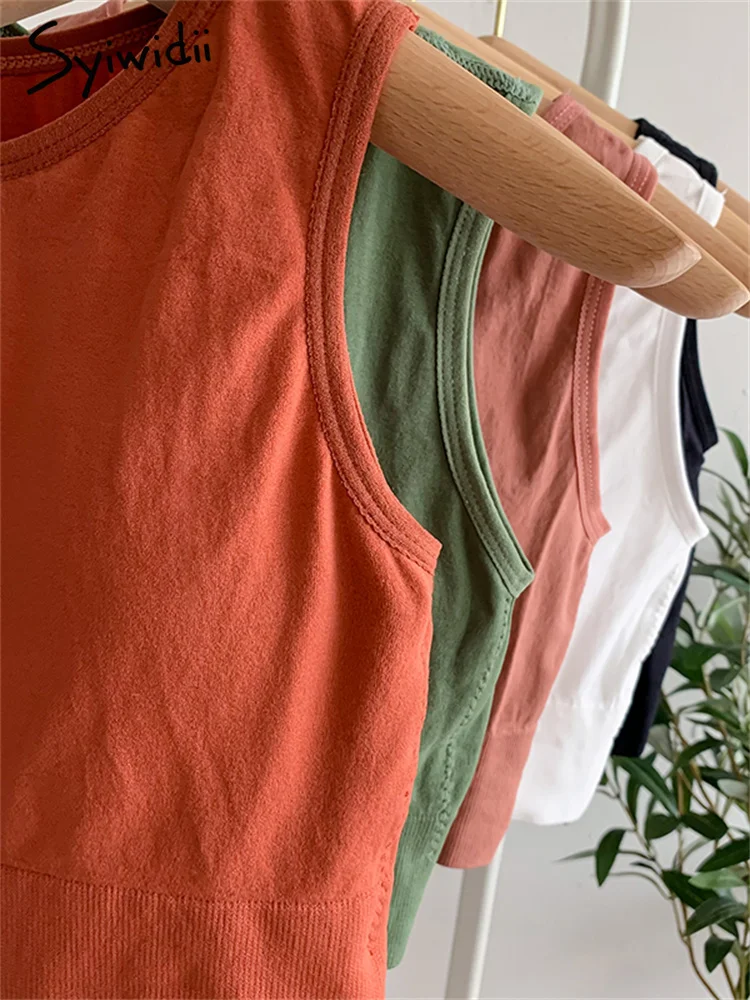 Syiwidii корейский спортивный укороченный топ женское нижнее белье со встроенным