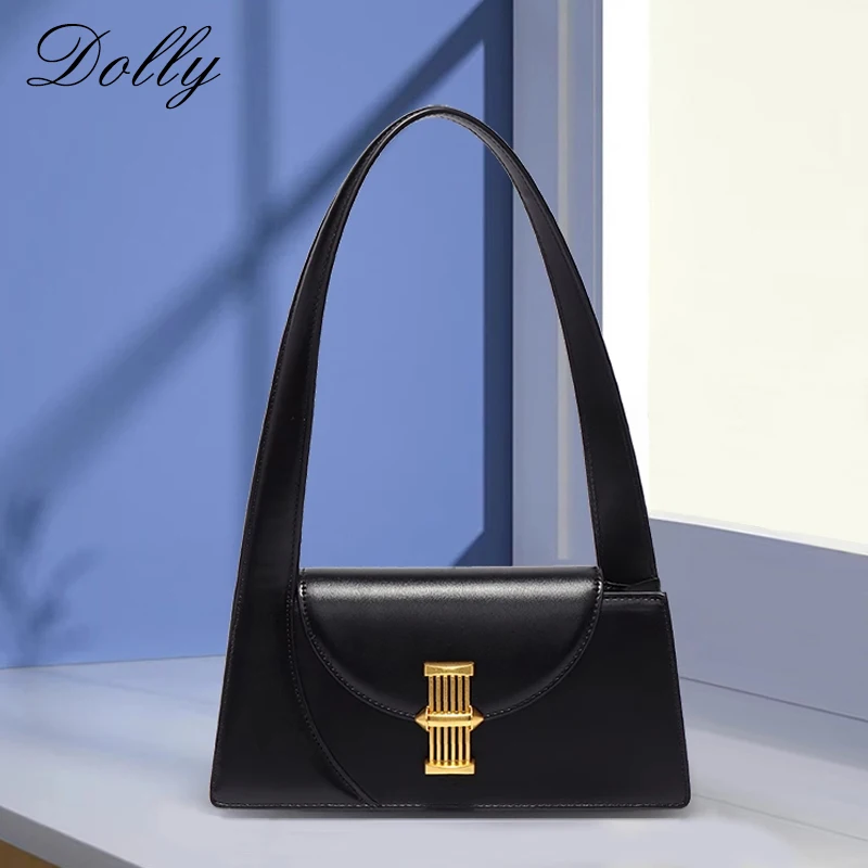 Роскошная кожаная женская сумка Y2K на плечо Высококачественная брендовая