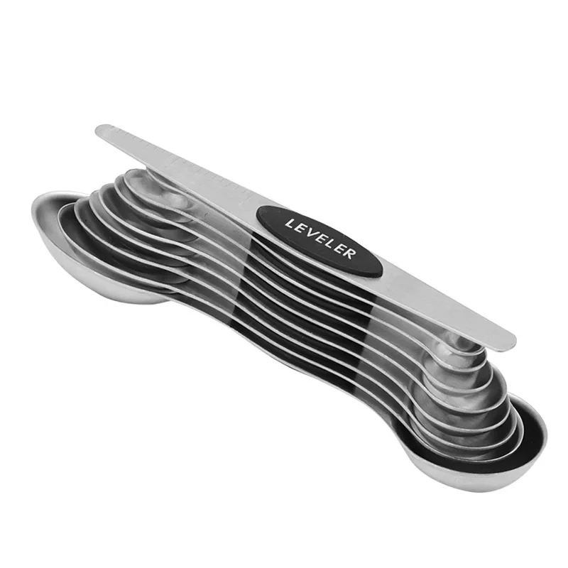 Мерная ложка приправа из нержавеющей стали с магнитной двойной головкой для