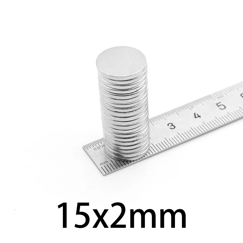 

5/10/20/50/100/150PCS 15x2 Neodymium Disc Magnets 15mmx2mm Permanent Small Round Magnet 15x2mm Thin Search Magnet Strong 15*2