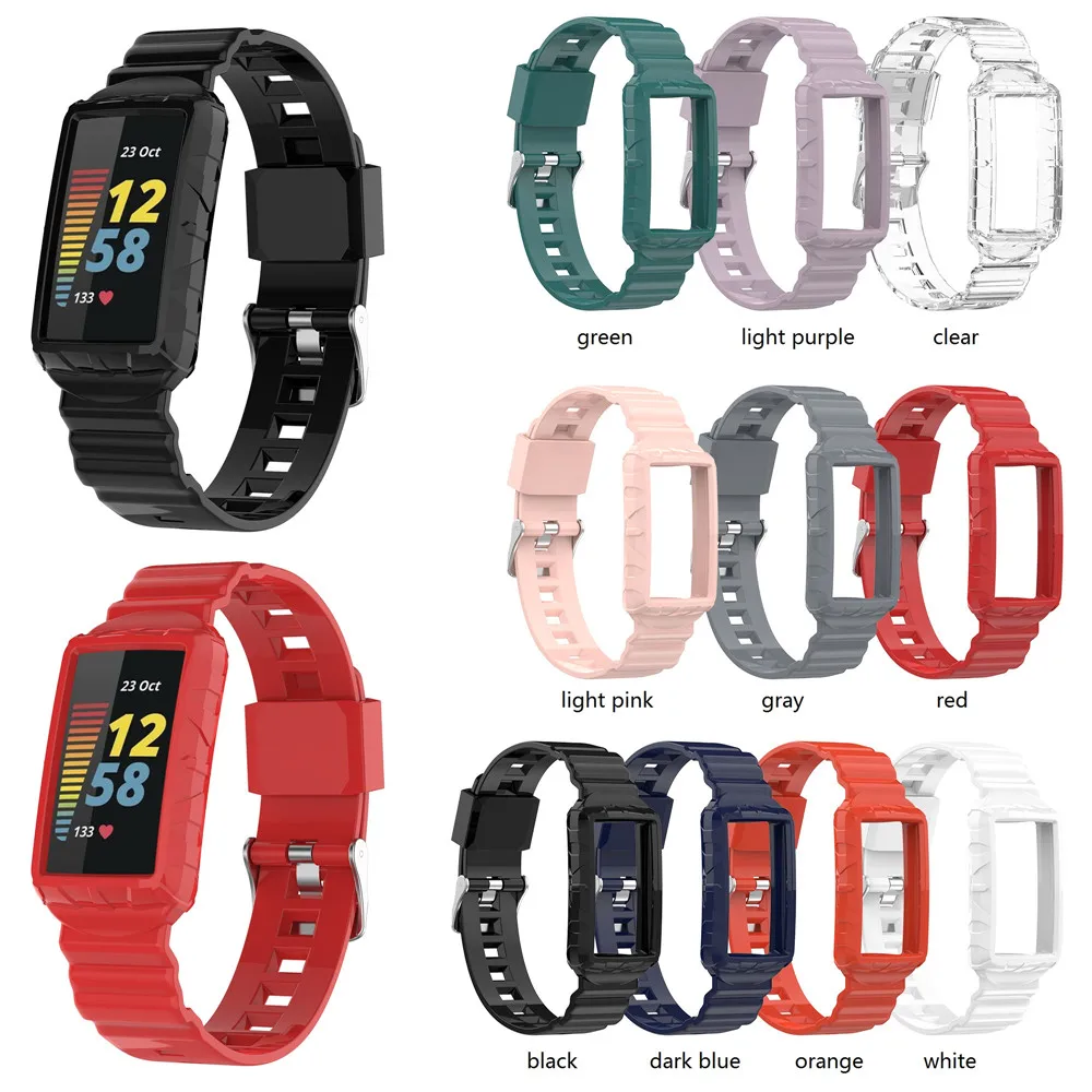 

Breathable Soft Strap For Fitbit Charge 5 4 3 Band Silicone watchband For Fit bit Charge 4SE/3SE Smart Watch Wristband