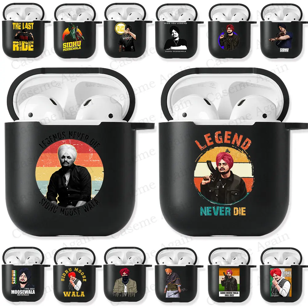 

Legend Never Die Soft Black Silicone Case for Apple Airpods Pro 3 2 1 Indian Rapper Sidhu Moose Wala Earphone Cover Airpod Cases