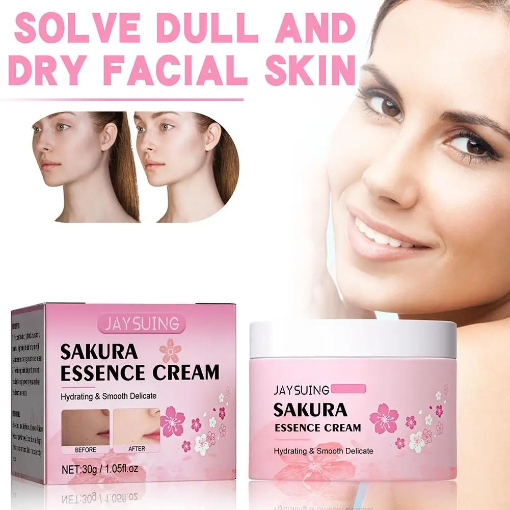 

Cherry Blossom Essence Face Cream Whitening Improve Face Rough Products Pores Anti-Aging Dull Shrink 30g Care Moisturizing Z7N3