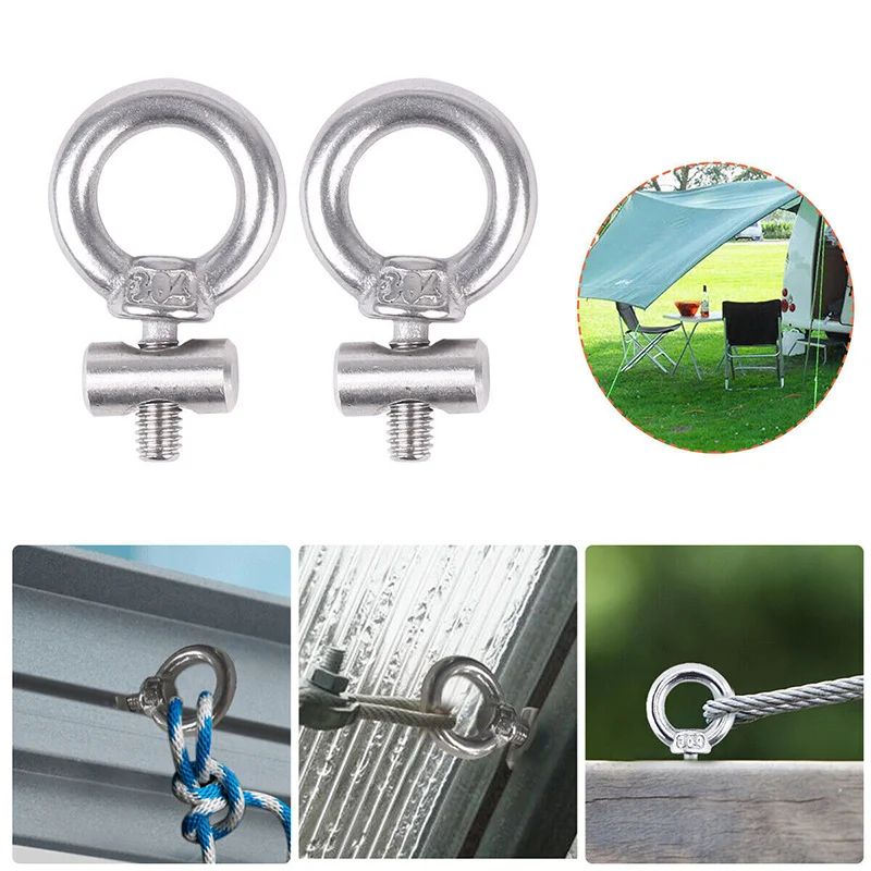 

Прочные направляющие пробки для тента из нержавеющей стали, кольцевой болт, толкательная гайка, винты, аксессуары для палатки, инструменты ...