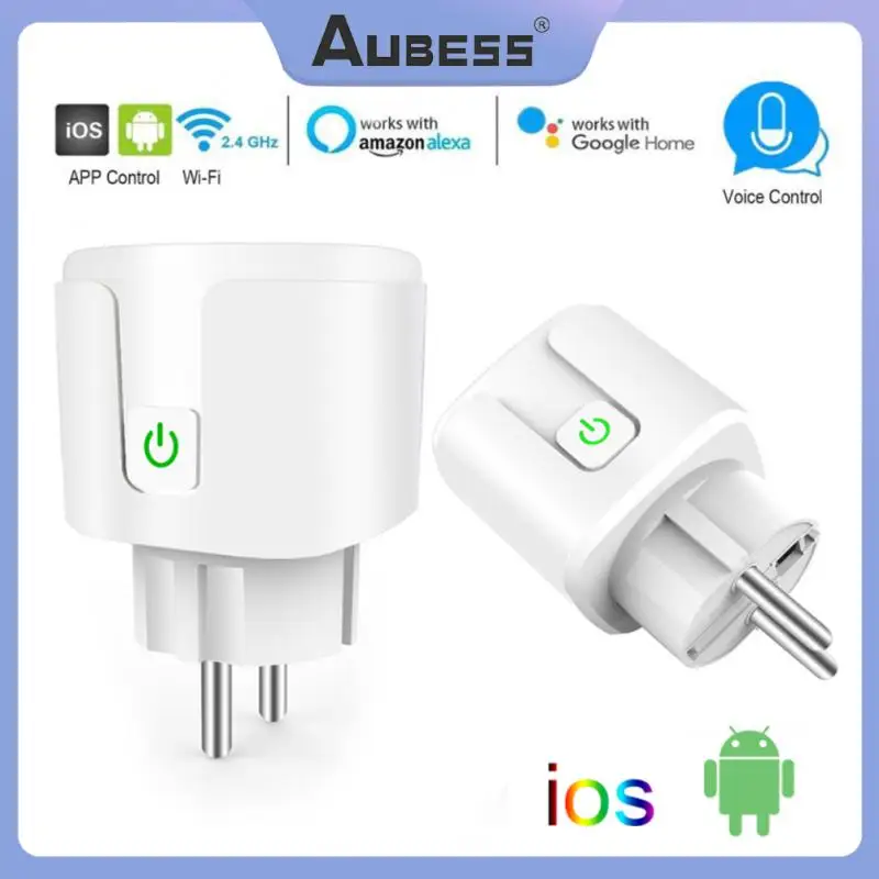 

20A EU Wireless Smart Plug Timer Remote Voice Control Home Fire Retardant Socket WIFI+Bluetooth Works With Alexa Google Home