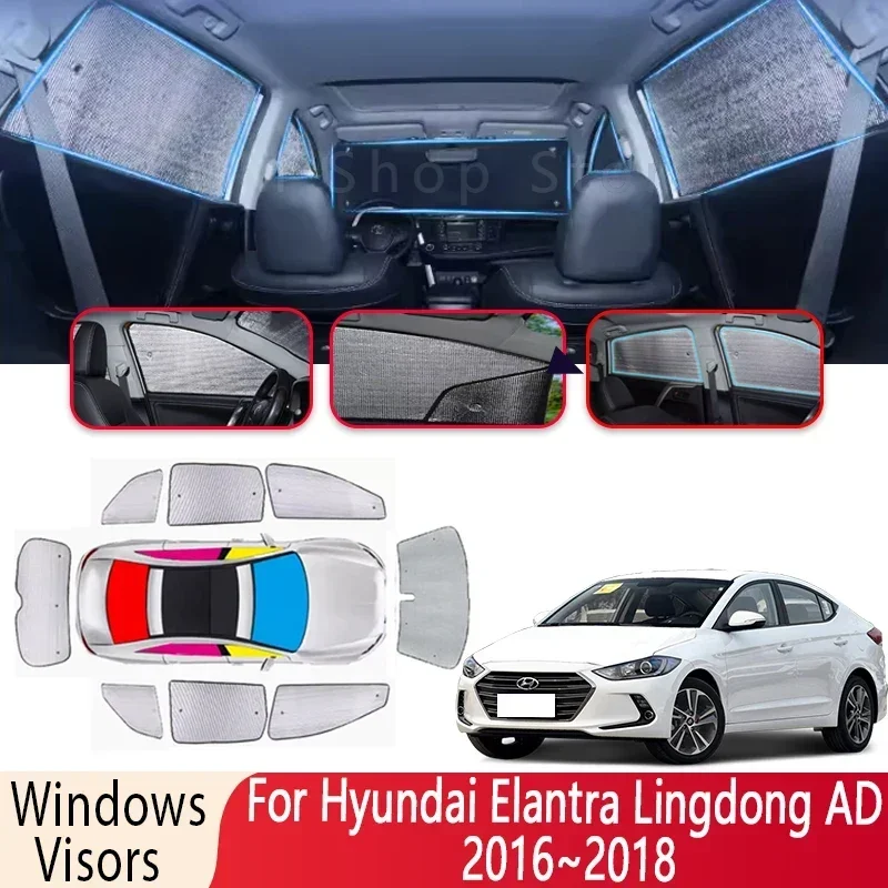 Солнцезащитный козырек для Hyundai Elantra Lingdong AD 2016 ~ 2018 2017 авто солнцезащитный на