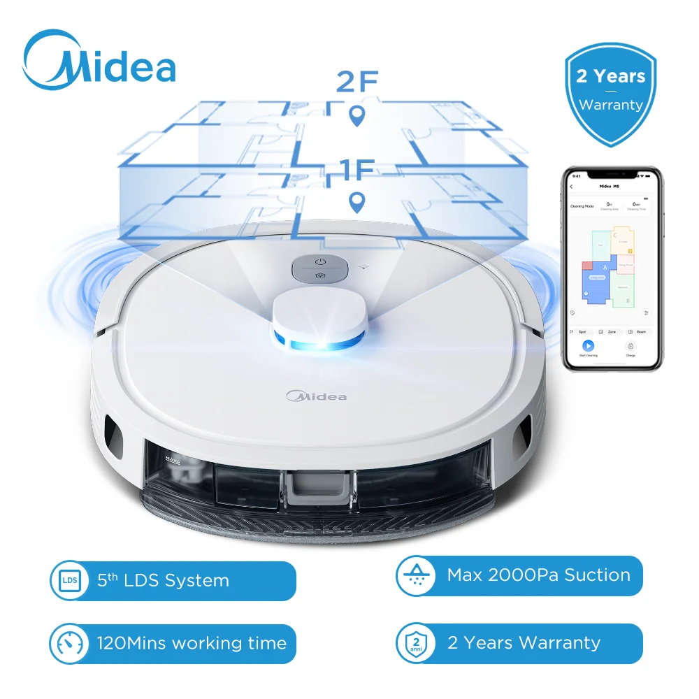 Робот-пылесос Midea M6 LDS, 2000 па | AliExpress