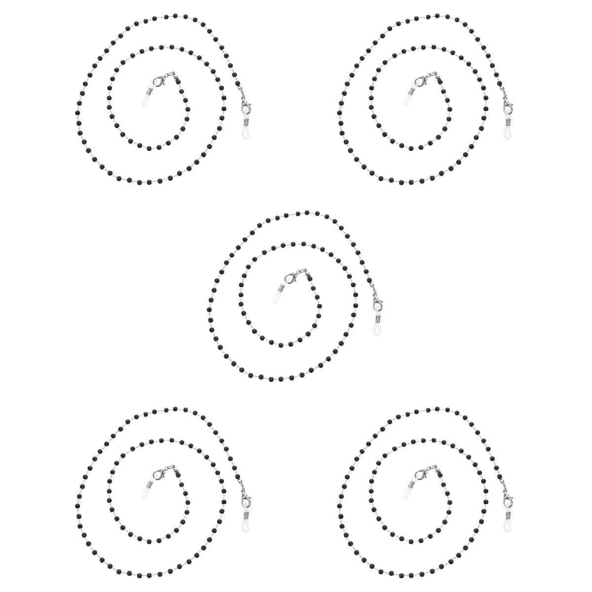 

5pcs Mask Holder Chain Beads Glasses Chain Strap Women Decorative Glasses Lanyard